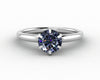 Vega 1.0 Ct Solitaire Round Cut Grey Moissanite Engagement Ring