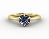 Vega 1.0 Ct Solitaire Round Cut Grey Moissanite Engagement Ring