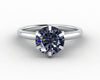 Vega 2.0 Ct Solitaire Round Cut Grey Moissanite Engagement Ring