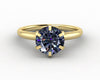 Vega 2.0 Ct Solitaire Round Cut Grey Moissanite Engagement Ring