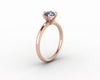 Vega 1.0 Ct Solitaire Round Cut Grey Moissanite Engagement Ring