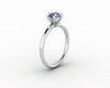 Vega 1.0 Ct Solitaire Round Cut Grey Moissanite Engagement Ring