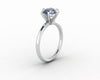 Vega 2.0 Ct Solitaire Round Cut Grey Moissanite Engagement Ring