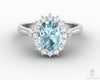 Maia 1.75 Ct Oval Cut Halo Natural Aquamarine Engagement Ring