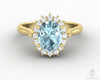Maia 1.75 Ct Oval Cut Halo Natural Aquamarine Engagement Ring