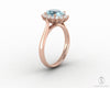 Maia 1.75 Ct Oval Cut Halo Natural Aquamarine Engagement Ring